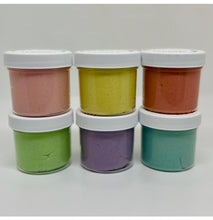 Load image into Gallery viewer, Set of 6 pastel colored 2 oz sensory dough